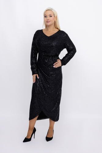 Robe à paillettes noire