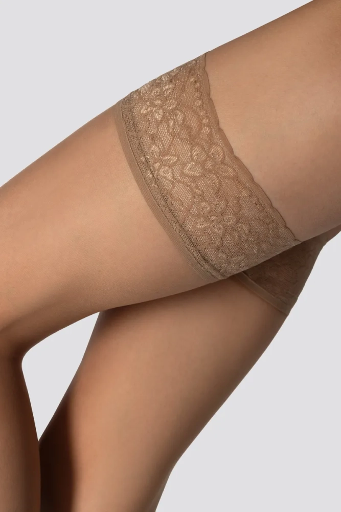  Pończochy samonośne 10DEN VISONE