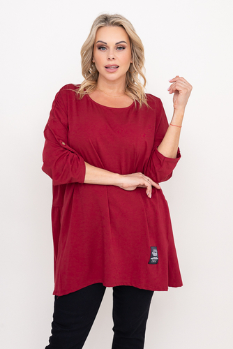 Maroon Asymmetrical Tunic