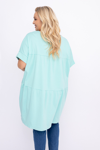 Miętowa Tunika STRIPI