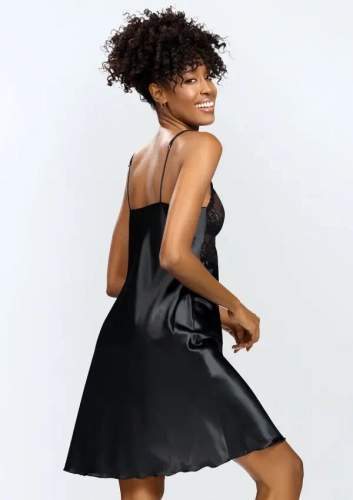Slip satin negru
