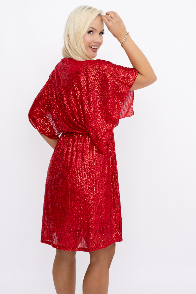 Rotes Paillettenkleid