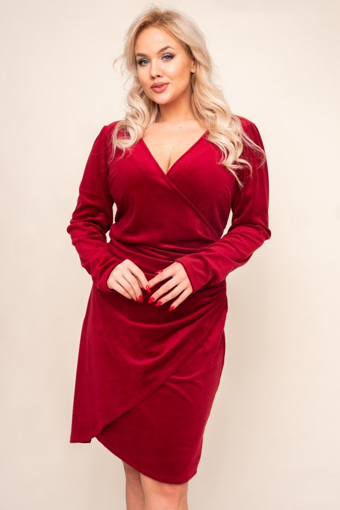 Maroon Velour Dress by SENSO