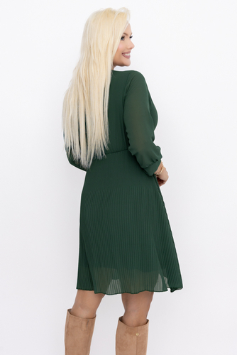  Vestido de gasa plisada Estampado 2