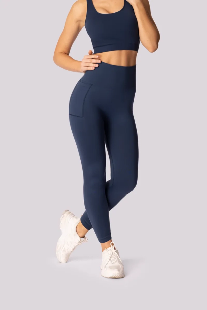Leggings azul marino con bolsillo