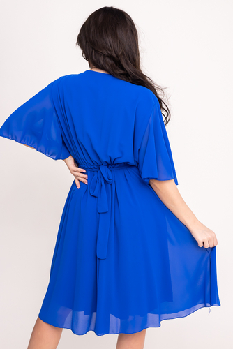 Chabrowa Sukienka szyfonowa z paskiem SEMELIA