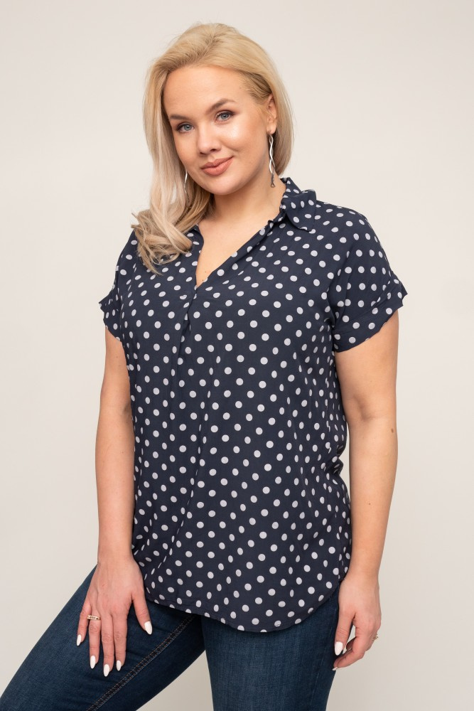 Navy blue LUNARI Blouse Pattern 2