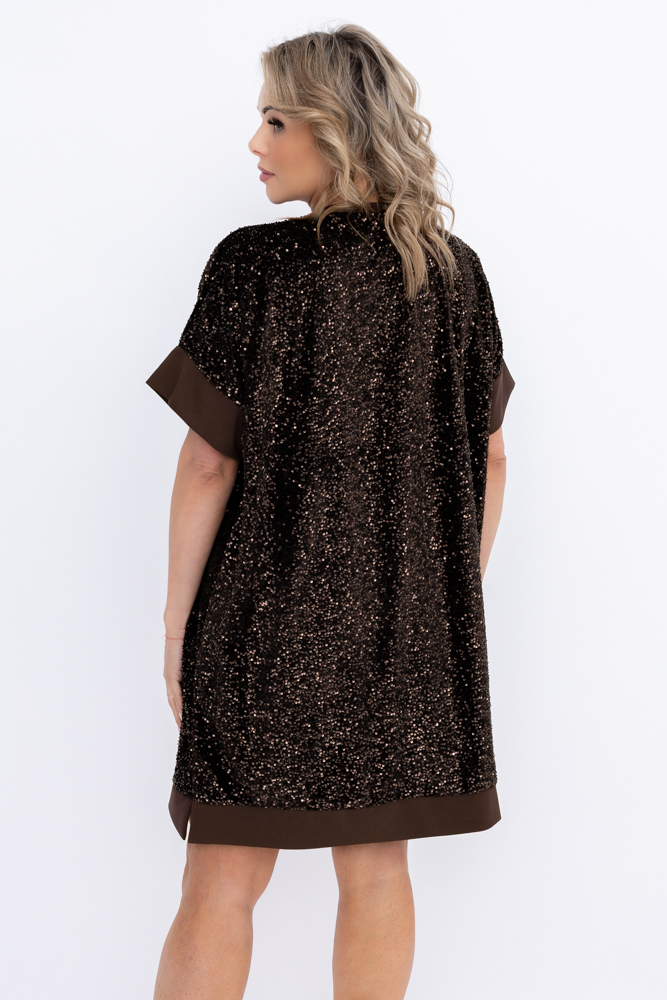 Vestido de lentejuelas chocolate