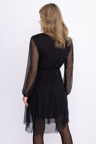  Czarna Sukienka siateczkowa VIRILIA