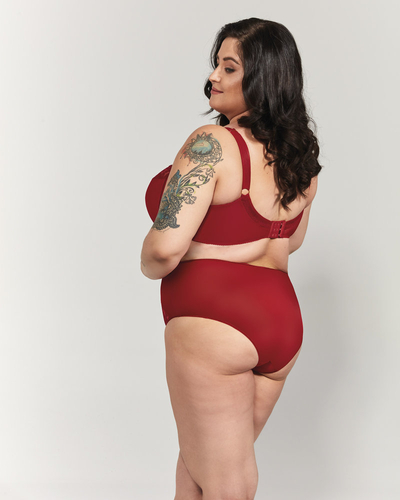  Rote Highwaist-Slips