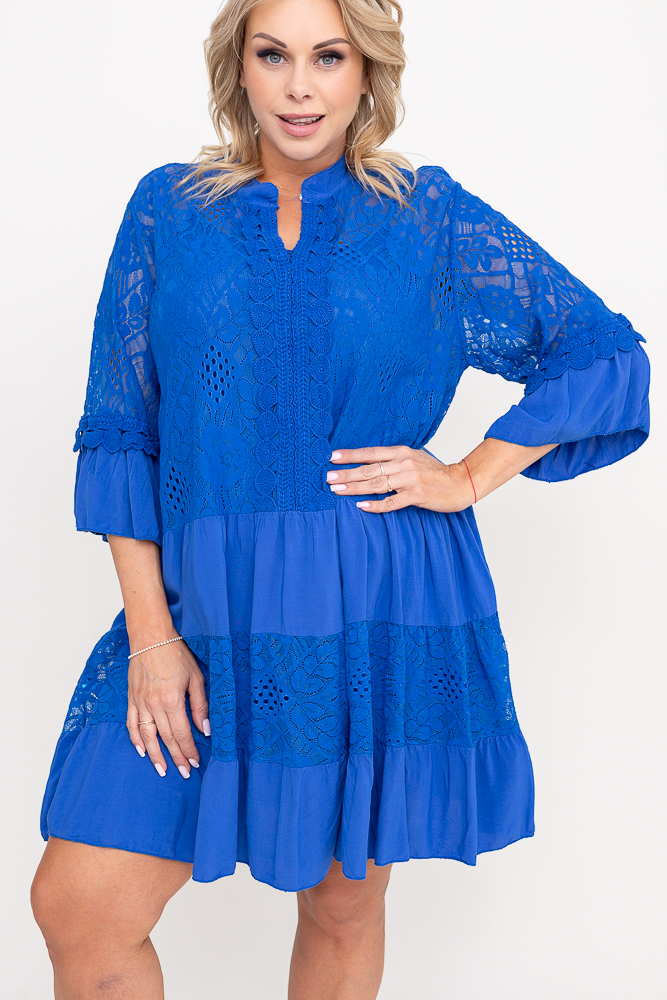 Cornflower Embroidered Dress