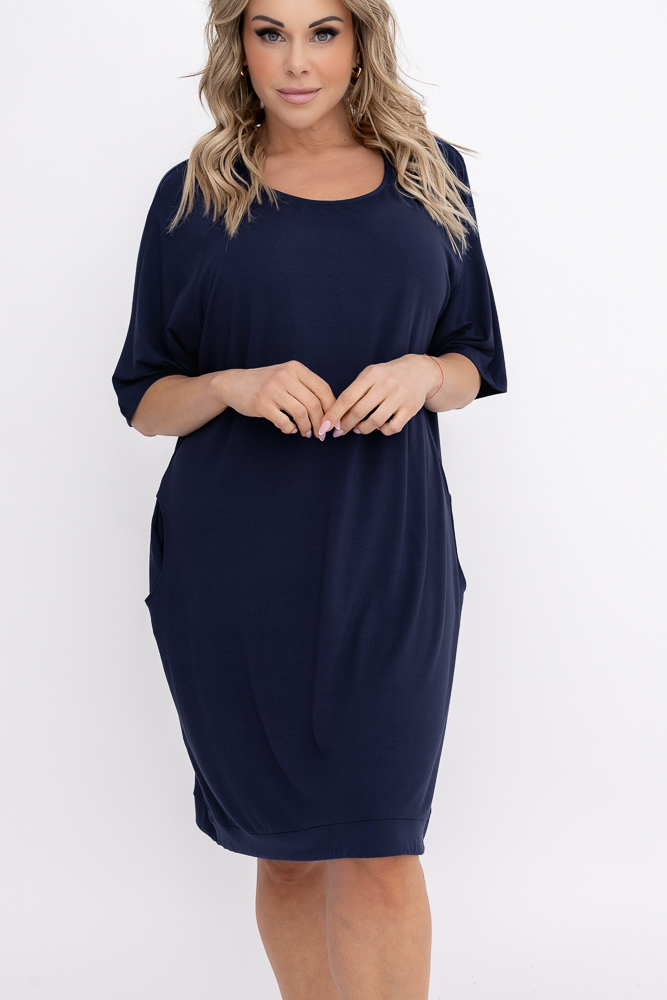 Granatowa Sukienka