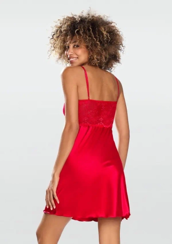 Slip satin roșu