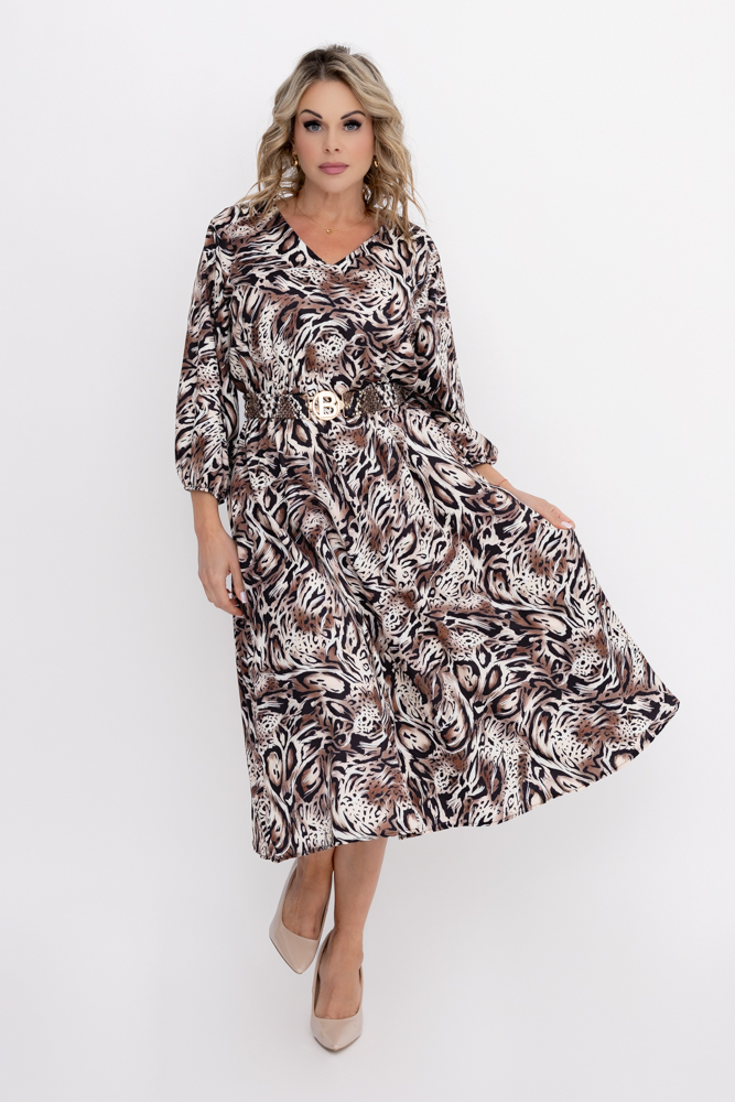 Vestido con cinturón Estampado 2