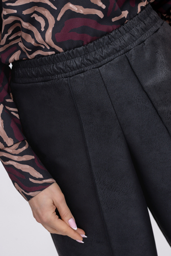  Czarne Spodnie skórzane