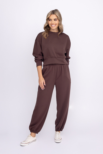 Pantalones de chándal marrón oscuro