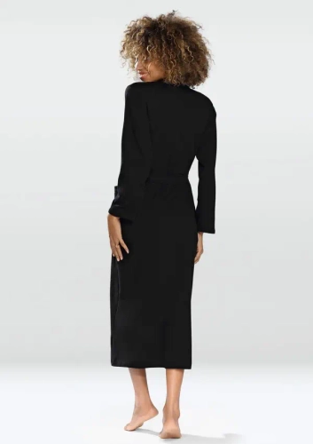 Black Cotton Bathrobe