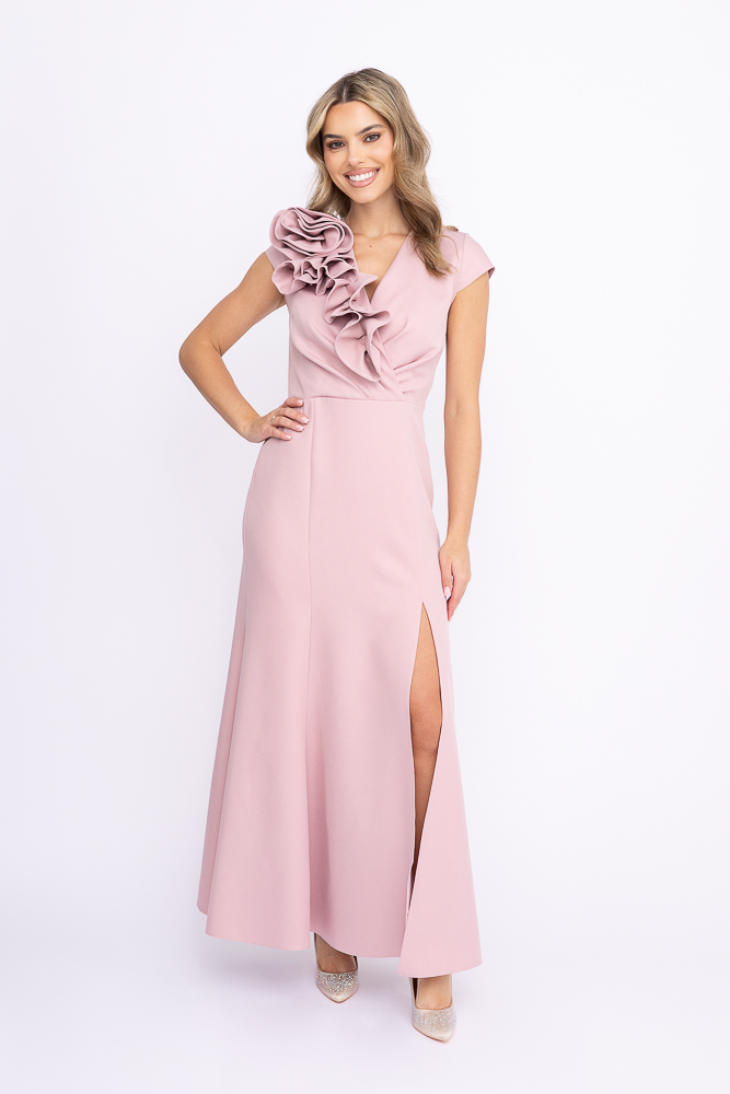 Puderrosa Glitzerkleid