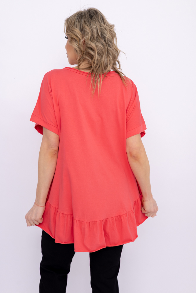 Light green Blouse with frill BEYBIN