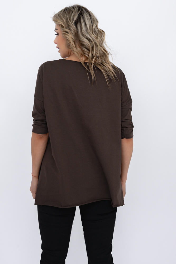 Brun bluse Mønster 4