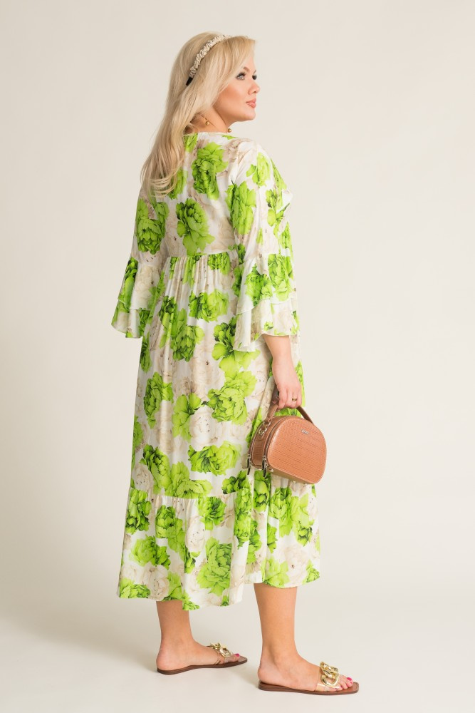  Lime green GARMINO maxi dress