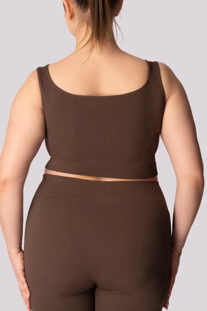 Coffee Striped Top