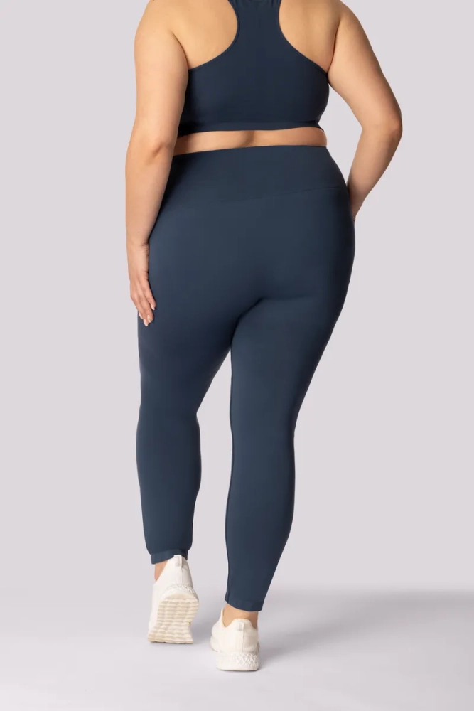 Marineblaue Leggings mit Tasche