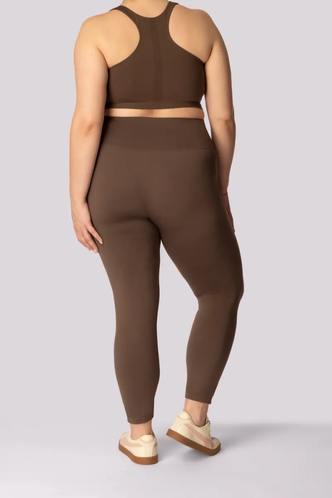 Leggings café con bolsillo