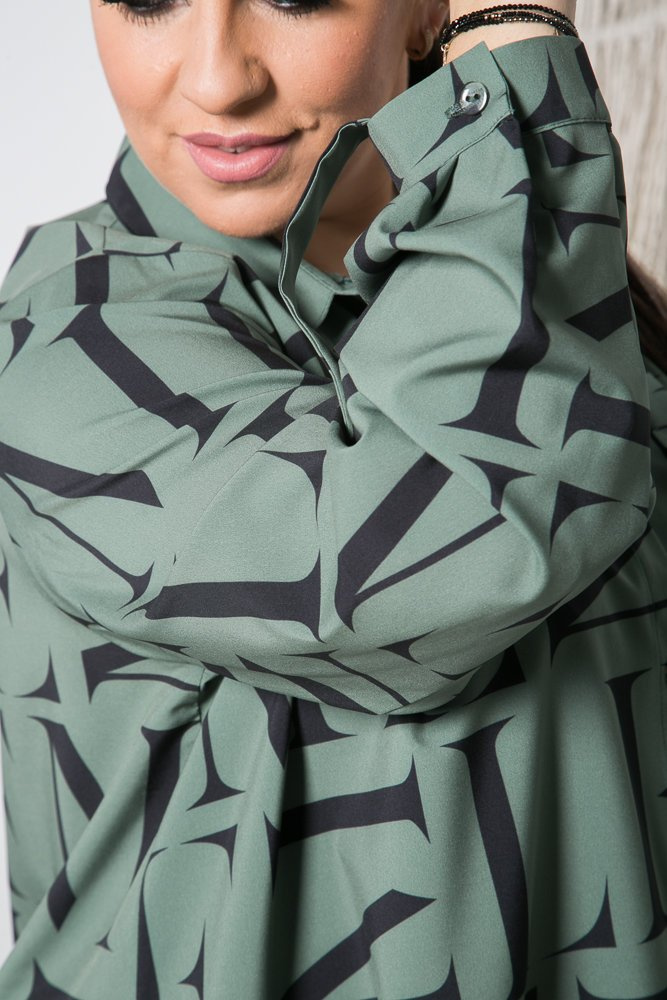 Zielona Koszula FONTANA Plus Size