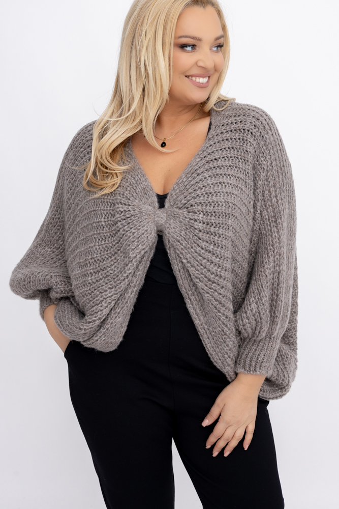 Mørk beige genser bolero