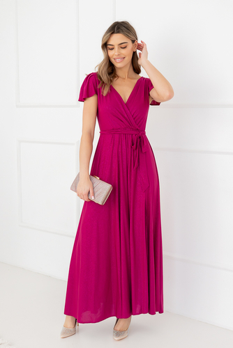 Robe en brocart violet