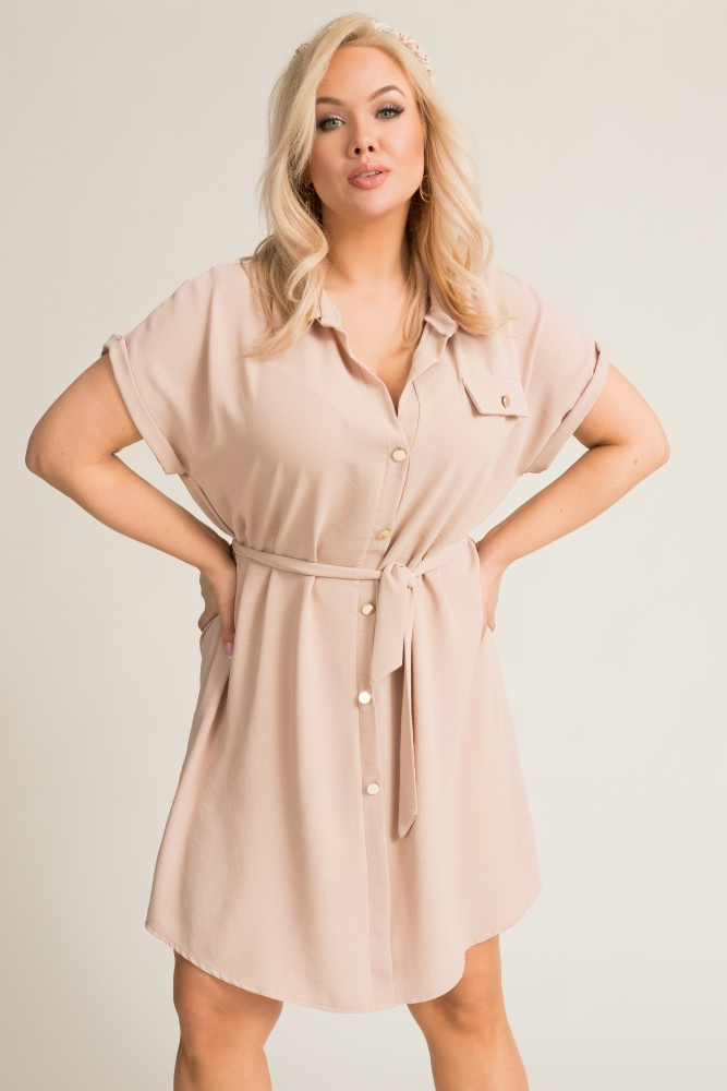  Beige GORTIA Shirt Dress