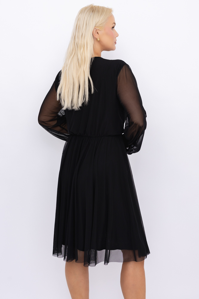 Vestido de malla negro