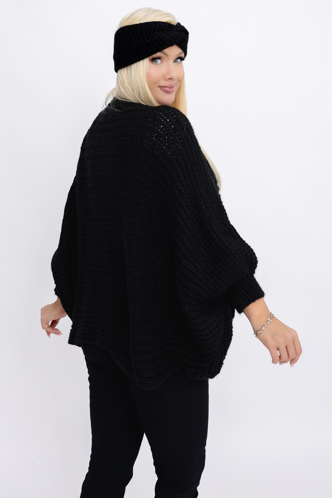 Čierny sveter Bolero