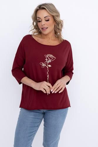 Maroon Blouse Design 1