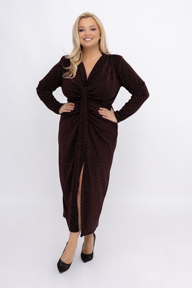 Burgundy Glitter Dress