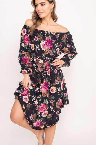  Sukienka w kwiaty VOMI Wzór 3