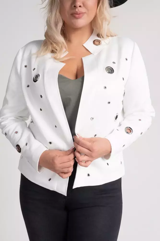 Dekorative weiße Jacke