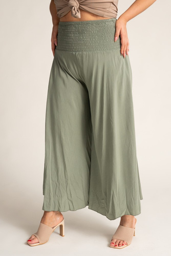 Olive Wide Leg Pants QUENTO