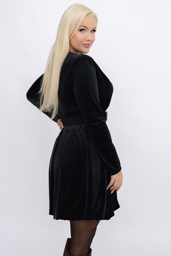 Czarna Sukienka welurowa