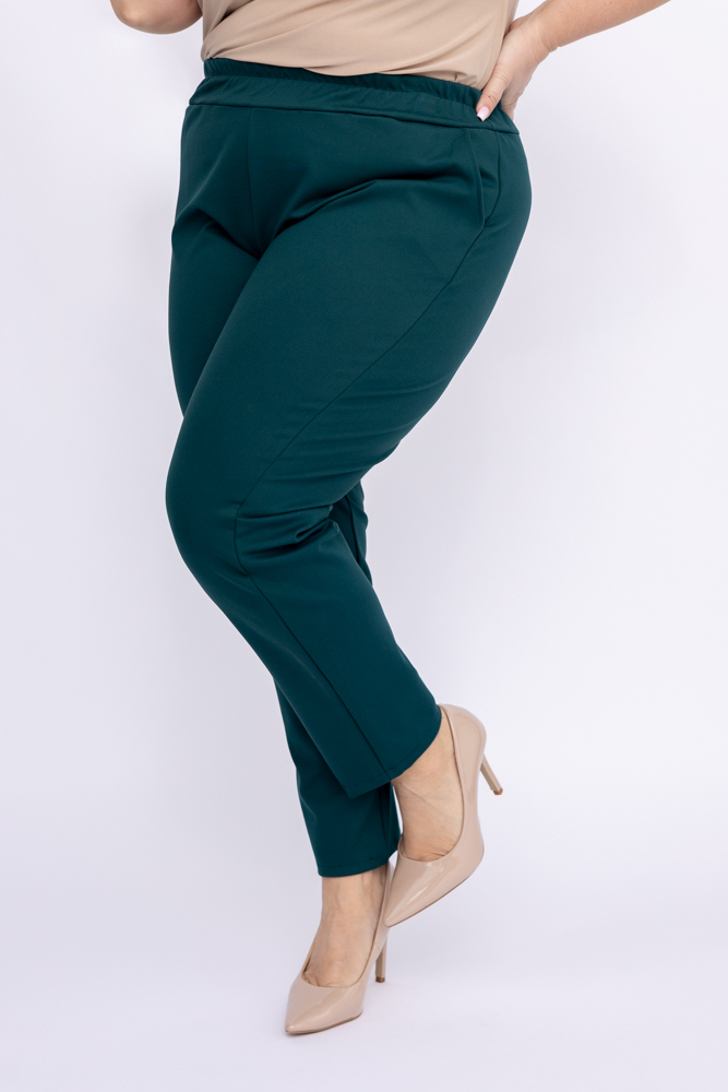 Pantaloni verde sticlă