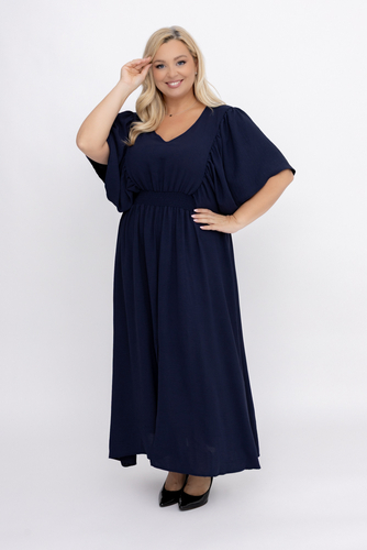 Navy blue Crinkle Dress