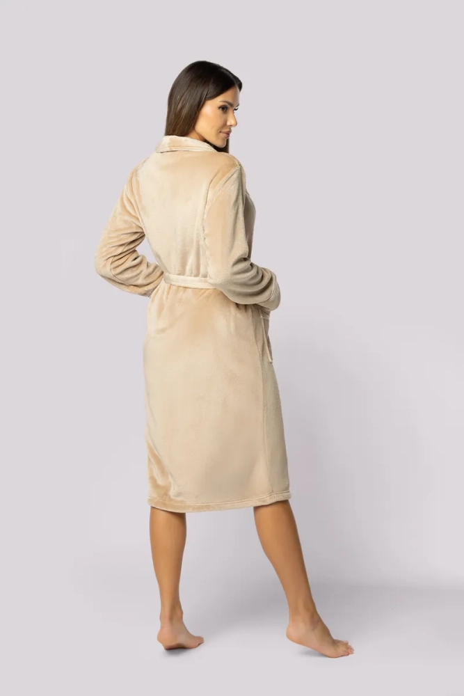 Peignoir beige avec poches