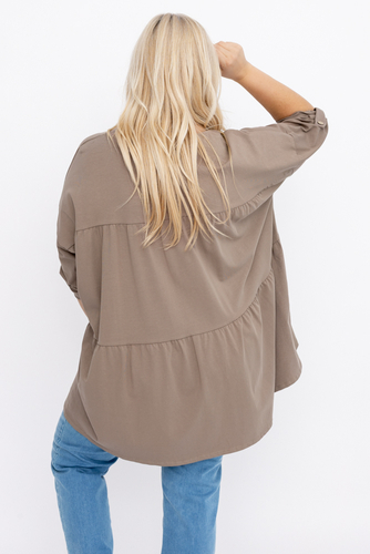 Tunique asymétrique marron