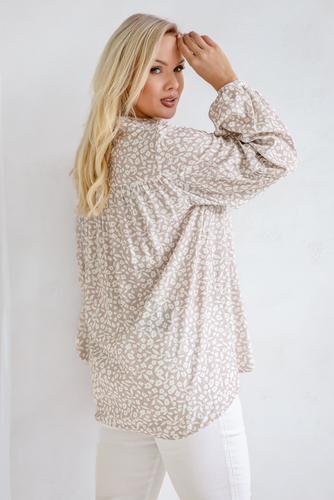 Košeľa s buffovými rukávmi Wzór 13