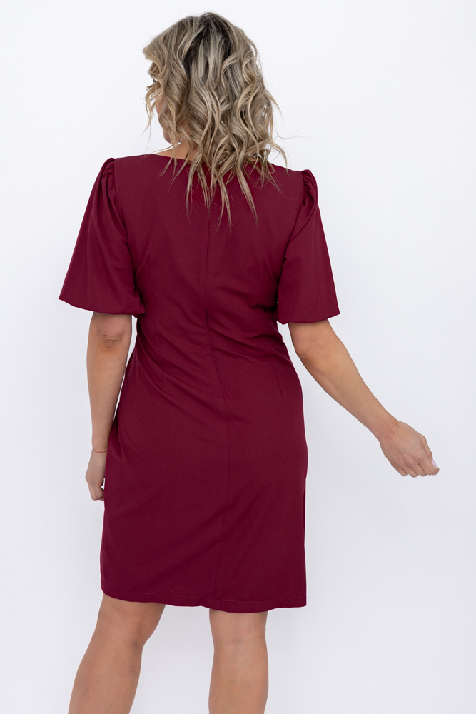 Maroon Crinkle Dress