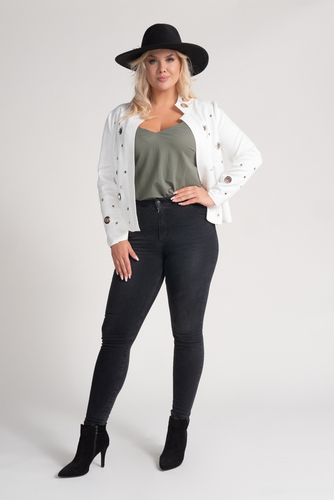 Dekorative weiße Jacke