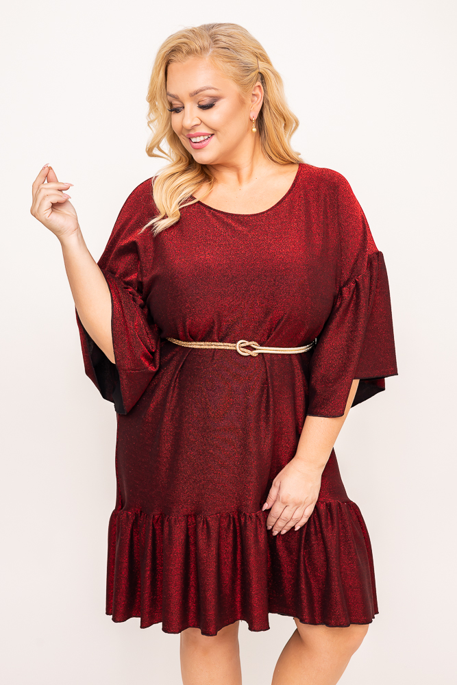 Vestido rojo de purpurina