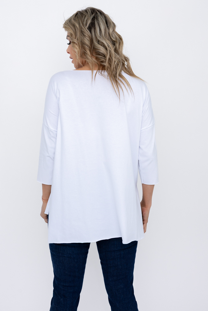 Hvit bluse Mønster 4