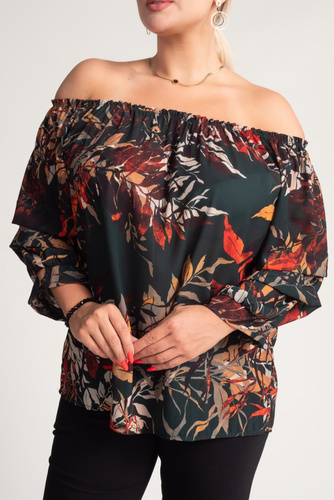 NENSI blouse with ruffled sleeves Pattern 2